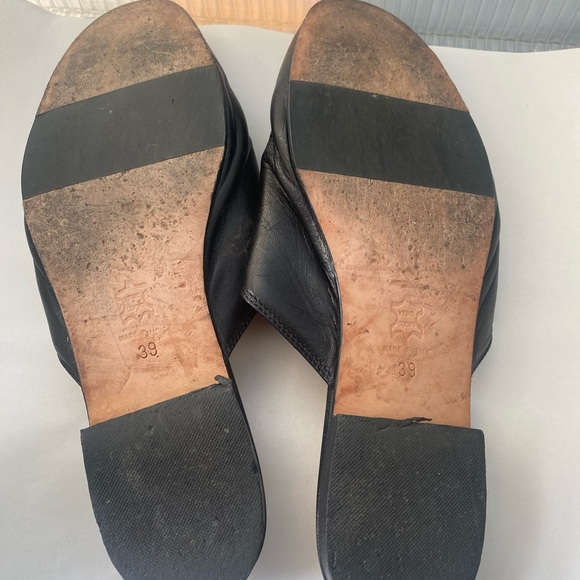 L’IDEA by Lori Leather Mule with Gold Tone Bit accent Slides 41 / 8 - Picture 8 of 8